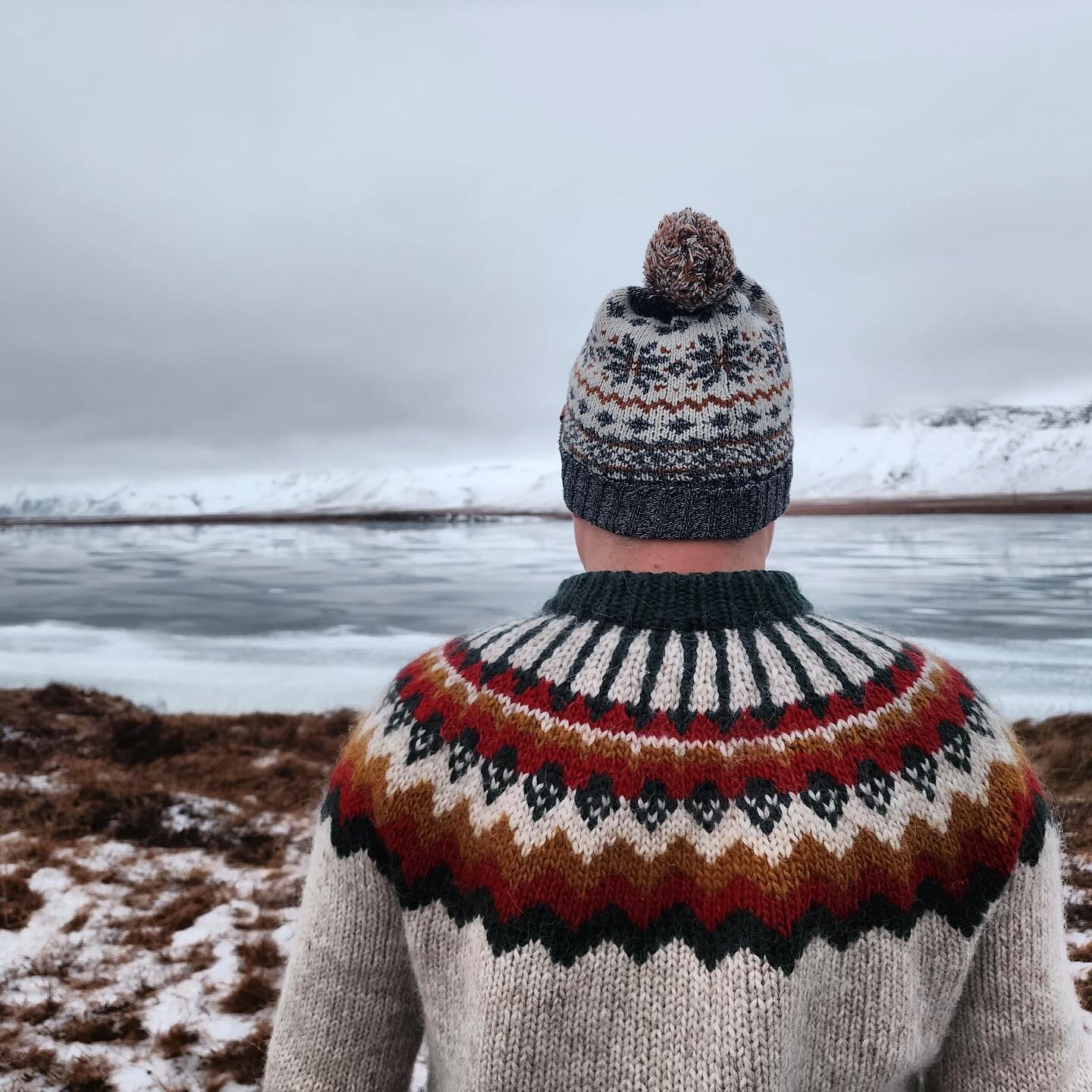 #iceland #sweater #icelandsweater #lake #winter
